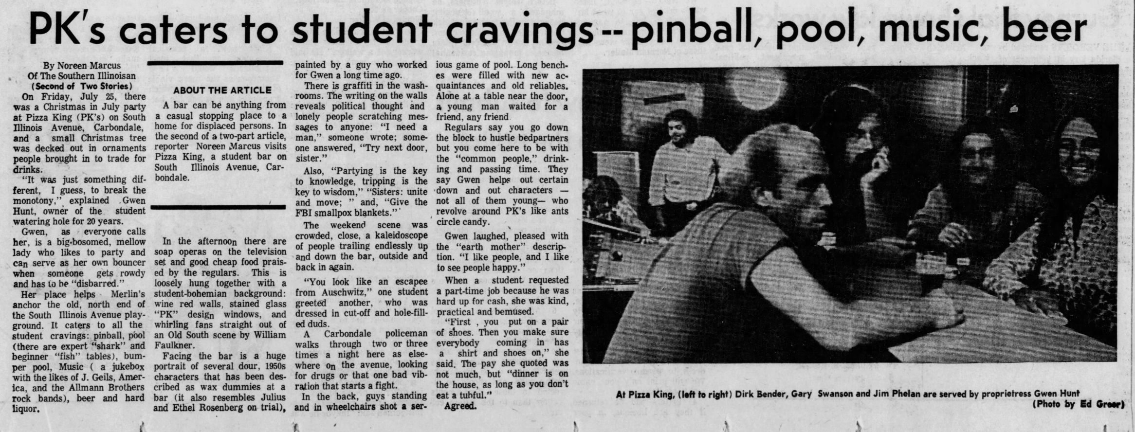 Pinball, pool, music, beer